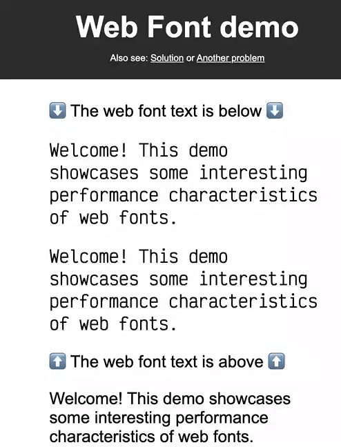 cls caused by webfont